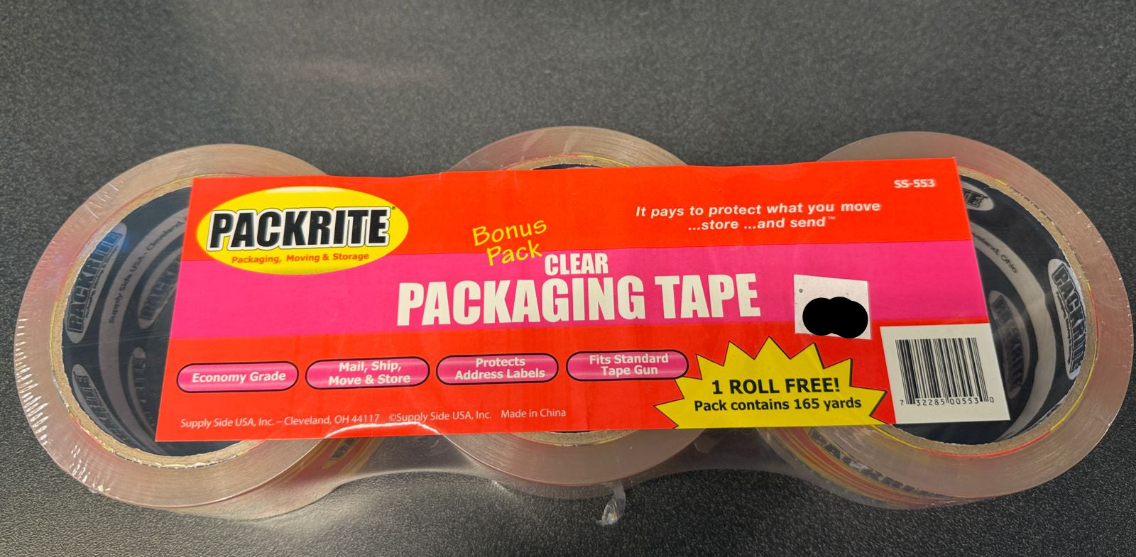 Clear Packaging Tape - 3 pack